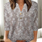 Women's Casual Printed V-Neck Top