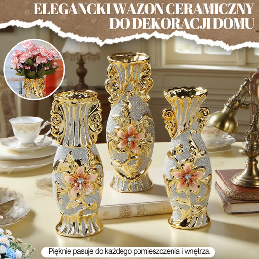 Elegantní keramická váza pro výzdobu interiéru