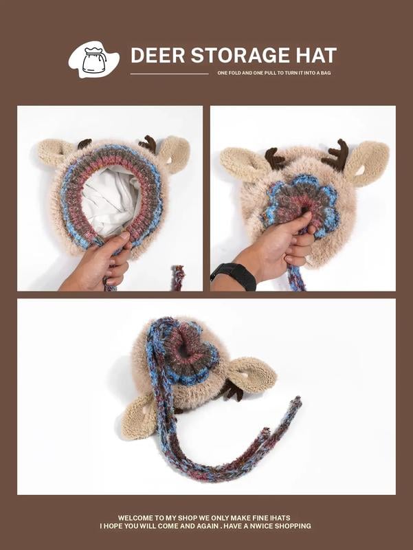 🎁🎄🦌Original design Festive Christmas Antler Hat🧶