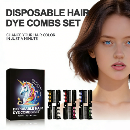 Sada 6 jednorázových hřebenů na barvení vlasů