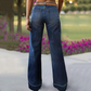 👖🌟 Dámské vintage kalhoty s širokými nohavicemi z denimu
