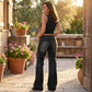 👖🌟 Dámské vintage kalhoty s širokými nohavicemi z denimu