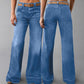 👖🌟 Dámské vintage kalhoty s širokými nohavicemi z denimu