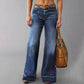 👖🌟 Dámské vintage kalhoty s širokými nohavicemi z denimu