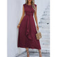 🎁LAST DAY SALE 59% OFF!!💛Women's Elegant Solid Color Crew Neck Dress👠