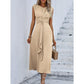 🎁LAST DAY SALE 59% OFF!!💛Women's Elegant Solid Color Crew Neck Dress👠
