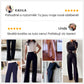 Dámské trendy kalhoty s vysokým pasem a širokými nohavicemi