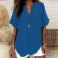 🌸Summer Sale 60% OFF👕Fashion Loose Solid Color Short Sleeve Top