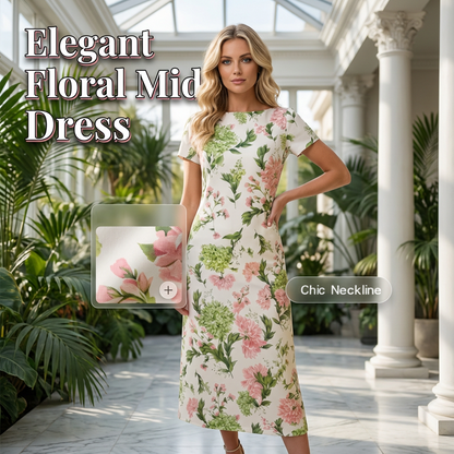 👗2026 Nový Styl🌿Dámské Šaty s Květinovým Vzorem