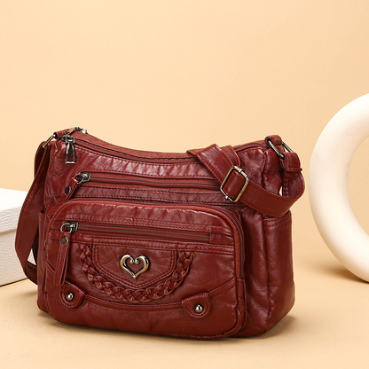 💐🎁Women's Soft PU Crossbody Bag – Multiple Pockets for Perfect Organization 👜🔑