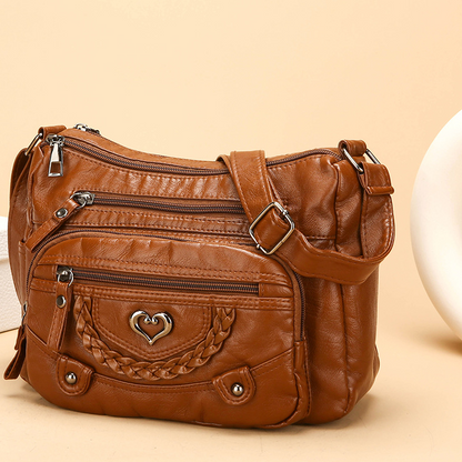 💐🎁Women's Soft PU Crossbody Bag – Multiple Pockets for Perfect Organization 👜🔑