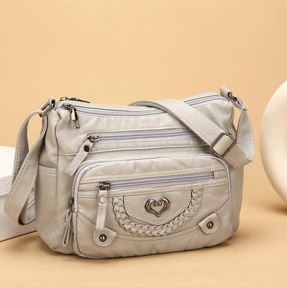 💐🎁Women's Soft PU Crossbody Bag – Multiple Pockets for Perfect Organization 👜🔑
