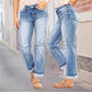 👖Dámské volnočasové roztrhané džíny s rovným střihem⚡ Rychle se vyprodávají – nenechte si ujít!