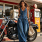 ⏳Time-Limited Special⏰Women's Denim Jumpsuit – Sleeveless, V-Neck, Wide-Leg 💫