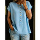 Summer Button-Down Loose Fit Tunic Top