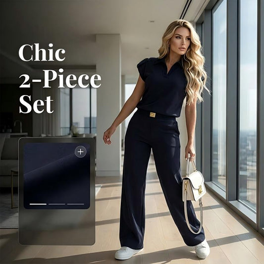 👚 SLEVA30%! 🔥 Dámský volnočasový set – top a kalhoty 2dílný – na každodenní nošení, do kanceláře i na cesty – měkký, prodyšný a volný střih – ideální na léto nebo práci z domova 🌸💨