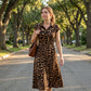 🐆Dámské elegantní šaty s leopardím vzorem a klopovým límcem😍👗