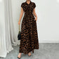 🐆Dámské elegantní šaty s leopardím vzorem a klopovým límcem😍👗