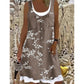 🌼💓Dámské šaty s potiskem džínoviny, imitující dvoudílný vzhled👖👗