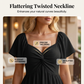 📢📢50% OFF !! ⏰Women's Elegant Twist-Front A-Line Mini Dress | Breathable Textured Summer Dress with Flutter Sleeves