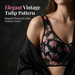 💓🛍️【Za příplatek 100 Kč získáte další kus】Pohodlná podprsenka s širokými ramínky, s výstřihem do V a zapínáním vpředu, s květinovým vzorem🌺😴