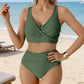 👙😍Dámský high-waisted bikini set s řasením💓