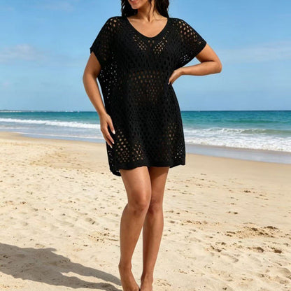 👙 50% OFF NOW! 🌊 Women's Hollow Out Beach Cover Up Crewneck – Breathable & lightweight – Perfect for poolside, beach or summer layering – effortless boho style 🌸