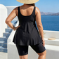 Women's Flowy Tankini Top and Shorts Bathing Suit