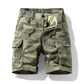 Pánské volné cargo kraťasy, bavlněná směs s mnoha kapsami
