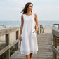👗☀️Dámské letní šaty bez rukávů s vrstveným volánem