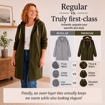🔥✨Women's Casual Zip up Fleece Hoodies Tunic Sweatshirt
