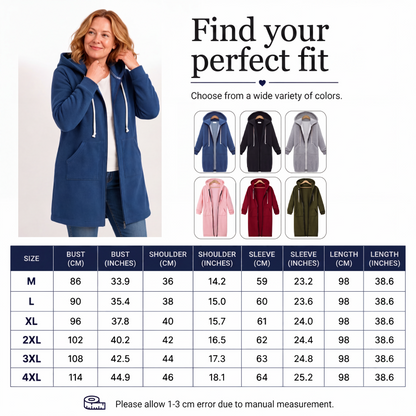 🔥✨Women's Casual Zip up Fleece Hoodies Tunic Sweatshirt