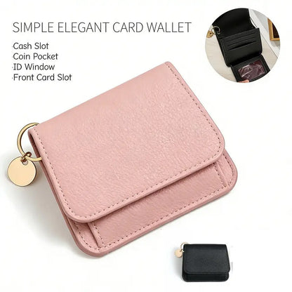 💕RFID Blocking Short Wallet for Women, Mini Card Holder Purse with Key Ring, Coin Pocket & ID Window👛