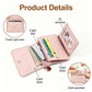 💕RFID Blocking Short Wallet for Women, Mini Card Holder Purse with Key Ring, Coin Pocket & ID Window👛