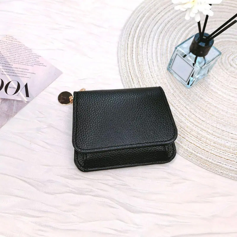 💕RFID Blocking Short Wallet for Women, Mini Card Holder Purse with Key Ring, Coin Pocket & ID Window👛
