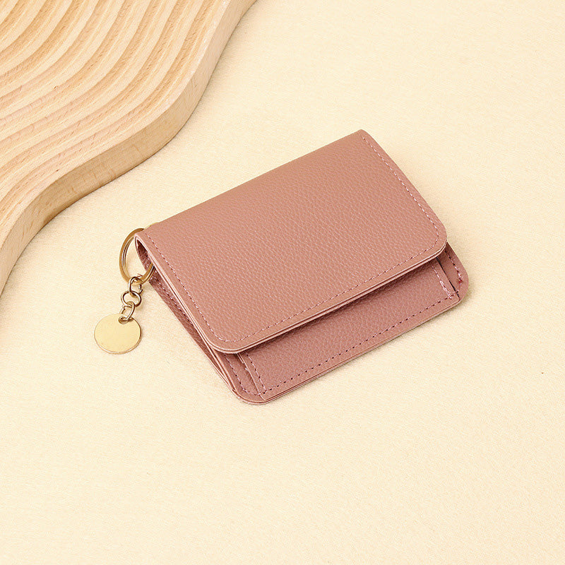 💕RFID Blocking Short Wallet for Women, Mini Card Holder Purse with Key Ring, Coin Pocket & ID Window👛