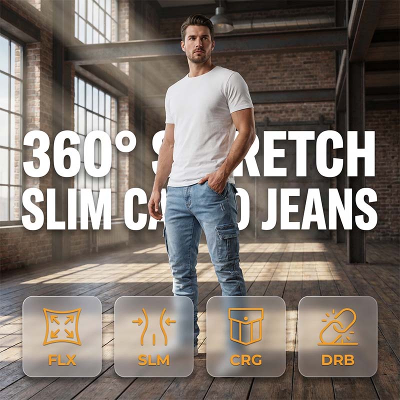 👖 LIMITED-TIME✨Slim Fit Denim Cargo Pants