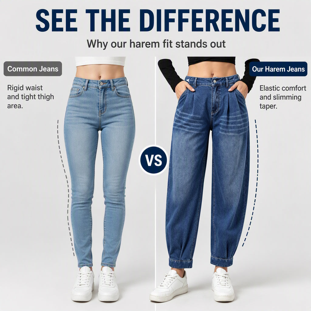 💃Women's High Waisted Harem Denim Pants