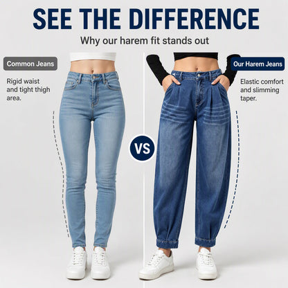💃Women's High Waisted Harem Denim Pants