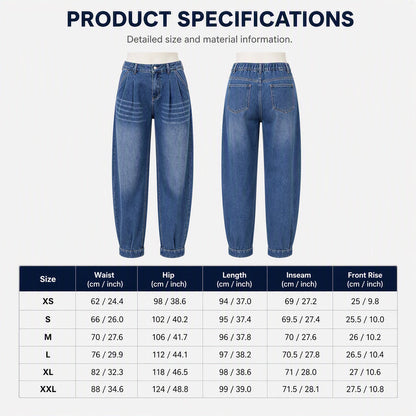 💃Women's High Waisted Harem Denim Pants