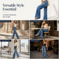 👖 Damskie jeansy z wysokim stanem, szerokie nogawki