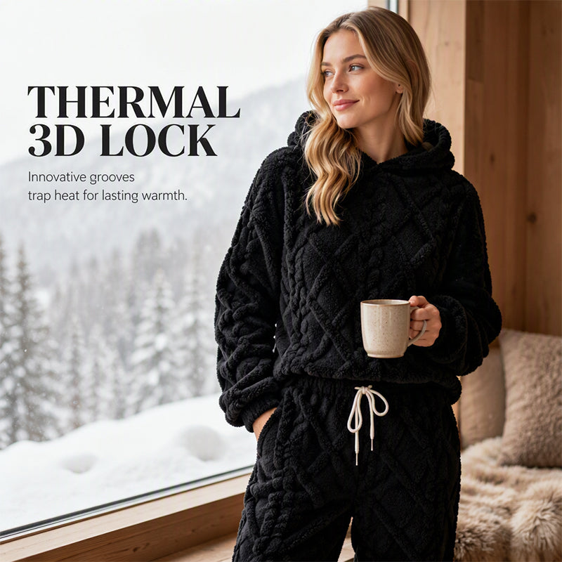 🔥🍂 Embossed Geometric Plush Set – Timeless Comfort & Effortless Style For Every Occasion