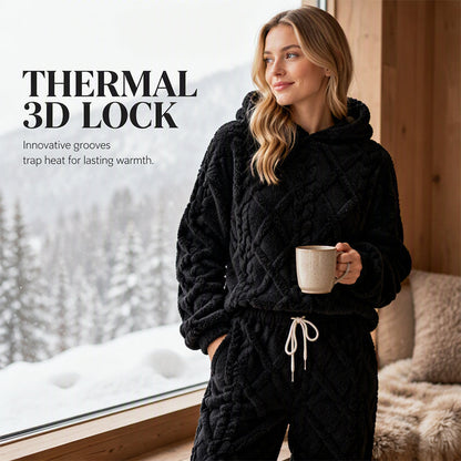 🔥🍂 Embossed Geometric Plush Set – Timeless Comfort & Effortless Style For Every Occasion