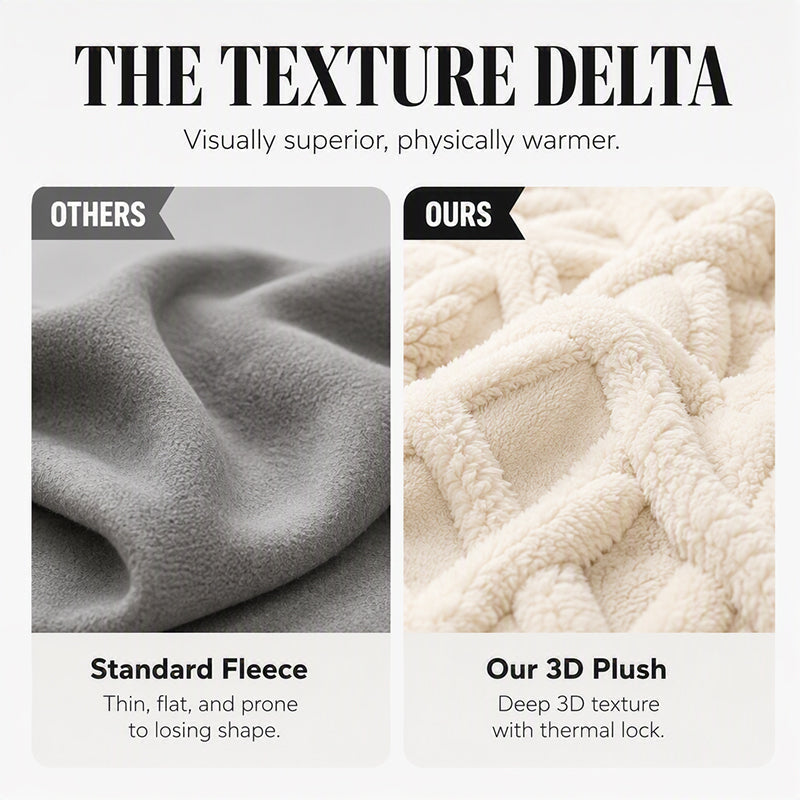 🔥🍂 Embossed Geometric Plush Set – Timeless Comfort & Effortless Style For Every Occasion