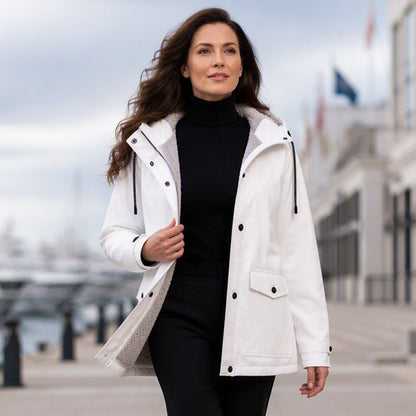 🍂Women's Plush-Lined Windproof Hooded Jacket