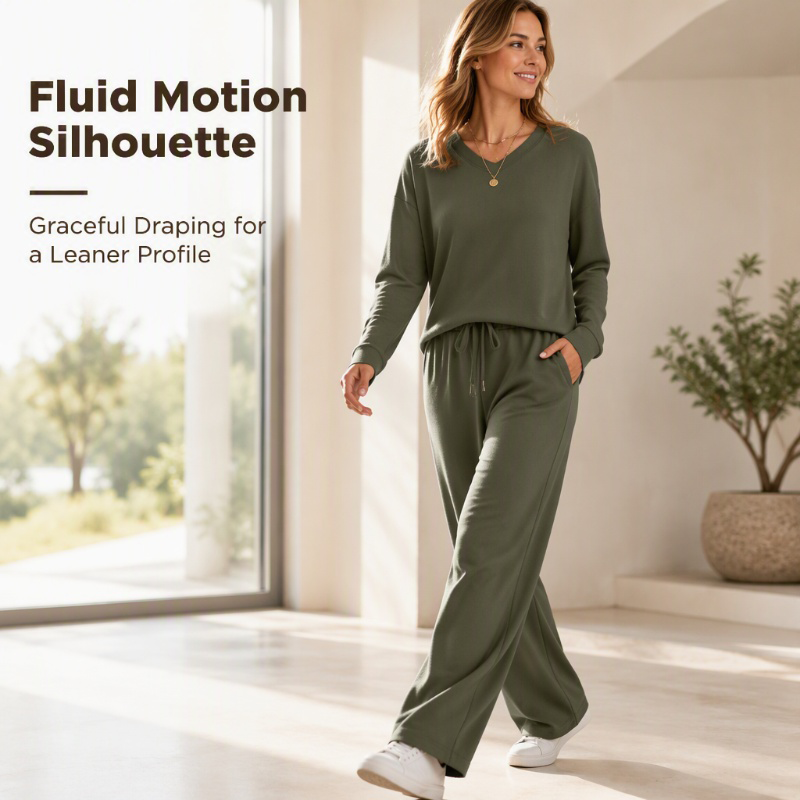 🥳AUTUMN HOT SALE🥳🍂50K+ SOLD!💥Women's Casual Top & Pants 2-Piece Lounge Set