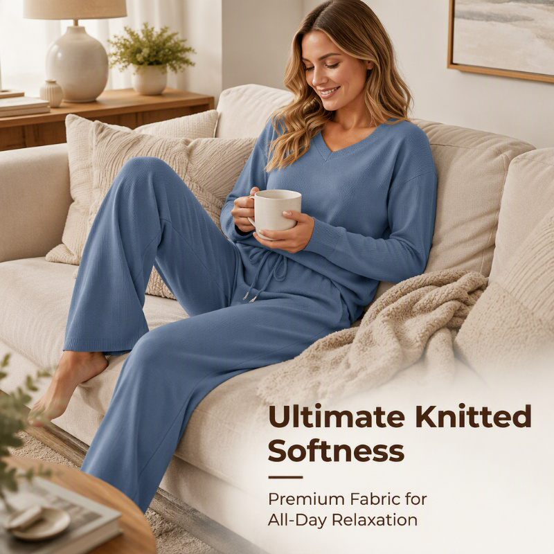 🥳AUTUMN HOT SALE🥳🍂50K+ SOLD!💥Women's Casual Top & Pants 2-Piece Lounge Set