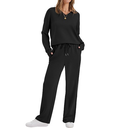 🥳AUTUMN HOT SALE🥳🍂50K+ SOLD!💥Women's Casual Top & Pants 2-Piece Lounge Set