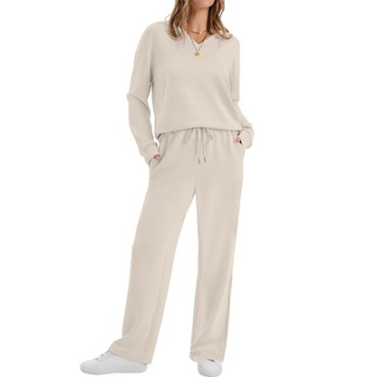 🥳AUTUMN HOT SALE🥳🍂50K+ SOLD!💥Women's Casual Top & Pants 2-Piece Lounge Set