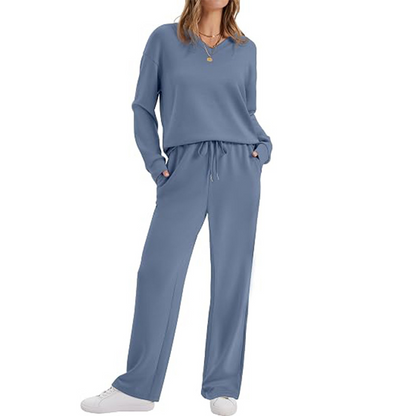 🥳AUTUMN HOT SALE🥳🍂50K+ SOLD!💥Women's Casual Top & Pants 2-Piece Lounge Set